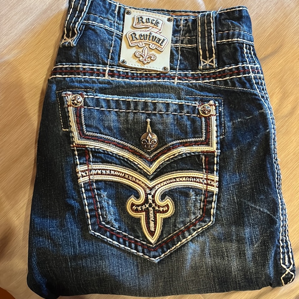 Mens Rock Revival Bootcut Jean